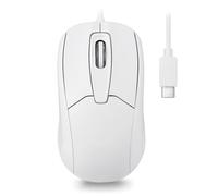 Perixx PERIMICE-209CW Mouse Ottico Cablato USB Type-C - Cavo da 150 cm - 1000 DPI - Bianco