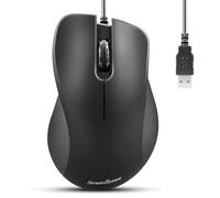 Perixx PERIMICE-221U Mouse USB ergonomico a filo - Ottico con 1200 DPI - Cavo da 1,5 metri - Nero…