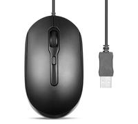 Perixx PERIMICE-222U Mouse USB con Cavo - Cavo Lungo 1,8 Metri - Design Ottico 1200/1600/2000 DPI - Nero