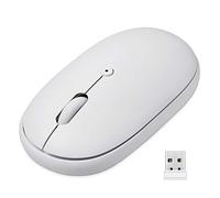 perixx PERIMICE-610W - Mouse portatile wireless con ricevitore Nano 2.4G, cover superiore intercambiabile, clic silenzioso per laptop, notebook, PC e Mac, bianco (11746-11779)