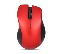 Perixx PERIMICE-621R - Mouse wireless - Silent Click con design ergonomico - Compatibile per PC desktop e laptop - Wireless 2,4 GHz - Rosso
