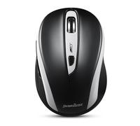 perixx PERIMICE-721 - Mouse ergonomico senza fili, design ottico a 5 pulsanti, compatibile per PC desktop e portatili, 2,4 GHz, colore: Bianco e Nero