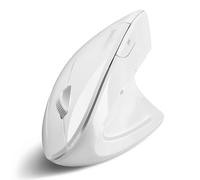 perixx PERIMICE-813W - Mouse verticale Bluetooth 3 in 1, tecnologia wireless multi-dispositivo, borsa da viaggio, colore: bianco, design per destrorsi