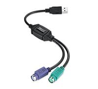 Perixx PERIPRO-401 Cavo da PS2 a USB, per tastiera e mouse con interfaccia PS2, supporta lo switch KVM, con USB IC integrato