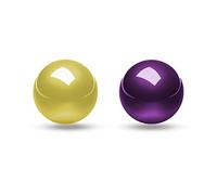 Perixx Periro-303X2C - Palla di ricambio per mouse M570, M575, PERIMICE-517/520/717/720 e altri topi da 1,34 pollici, colore: viola brillante e giallo