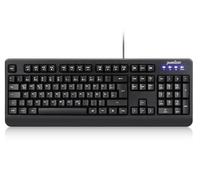 perixx Tastiera USB Periboard-517 nero Staubgeschützt, Spritzwassergeschützt