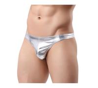 Perizoma brillante maschile, perizoma a T-back a bassa risalto metallico, mancino di rigonfiamento sexy per crayplap, scintillio maschile sotto mutandine per clubwear, Biancheria intima per festa rave