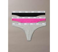 Calvin Klein Lv00qd5209 Thong 3 Units Multicolor S Donna