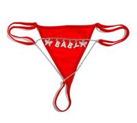 Perizoma con Lettere Sexy Personalizzate Perizoma con Catene Per Donna Perizoma con Lettere Perizoma con Iniziali Fai Te Lingerie Femminile Regolabile Per Coppie Anniversario Appuntamenti Rosso