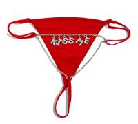 Perizoma con Lettere Sexy Personalizzate Perizoma con Catene Per Donna Perizoma con Lettere Perizoma con Iniziali Fai Te Lingerie Femminile Regolabile Per Coppie Anniversario Appuntamenti Rosso Scuro