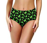 Perizoma da donna Irish Festival con stampa digitale Slips Mid Low Rise Slips, Nero , L