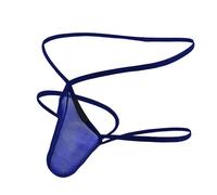 perizoma da uomo erotico biancheria intima per uomo senza cuciture Jockstrap Traspirante G-String Sissy Lingerie Slip a vita bassa Mutande Low Rise T-Back Intimo da uomo, Blu, L