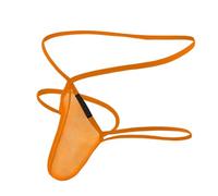 perizoma da uomo erotico biancheria intima per uomo senza cuciture Jockstrap Traspirante G-String Sissy Lingerie Slip a vita bassa Mutande Low Rise T-Back Intimo da uomo, Colore: arancione., S