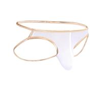 Perizoma da uomo, perizoma erotico, biancheria intima G-String Tanga, bikini, mutande, borse trasparenti, mini stringhe comode, bianco, M