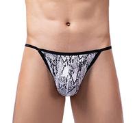Perizoma da uomo, sexy, sexy, erotico, da uomo, per sport, thong, biancheria intima, traspirante, mutandina, comoda e morbida, bianco, XXL