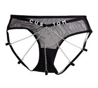 Perizoma In Rete Da Donna Mutandine Da Donna Trasparenti Con Lettere Di Cristallo Personalizzabili Vita Bassa Sexy Nome Fai Da Te Mutande Intimo Gioielli Per Il Corpo Regalo Di Compleanno,Nero,M