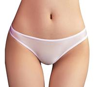 Perizoma intimo da donna, senza cuciture, tanga invisibile, senza cuciture, in microfibra, senza cuciture, senza cuciture, tinta unita, bianco, Taglia unica