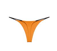 Perizoma Invisibile Donna Mutandine a Forma di T in Cotone Doppio Perizoma a Vita Bassa con Cinturino Sexy da Donna Slip Mare Ciclo Slip Brasiliana Donna Multipack (Orange, M)