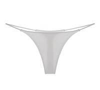 Perizoma Invisibile Donna Mutandine a Forma di T in Cotone Doppio Perizoma a Vita Bassa con Cinturino Sexy da Donna Slip Mare Ciclo Slip Brasiliana Donna Multipack (White, XL)