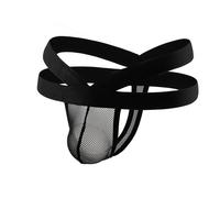 Perizoma Jockstrap Uomo Nero Sport-Tech Tripla Fascia Elastica Sospensorio