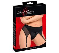 Perizoma nero Bad Kitty con reggicalze L