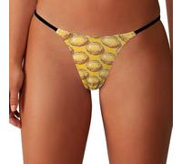 Perizoma per Donna con Perizoma Dim Sum e crostata all', Mutandine Sexy, Biancheria Intima a Vita Bassa