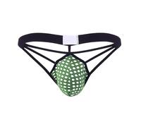 Perizoma sexy da uomo, con perizoma erotico, in rete, trasparente, biancheria intima erotica, extra sottile, per adulti, Verde 7., S