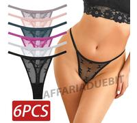 Perizoma slip donna thong string tanga elasticizzato mutandina intimo 6 pezzi