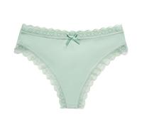 Perizoma Sportivo Traspirante Sottile Senza Cuciture in di Ghiaccio con Cuciture in Pizzo Sexy per Glutei di Grandi Dimensioni a Vita Bassa Tipo T Mutande Donna Vita Alta Taglie Forti (Green, L)