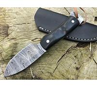Perkin Coltello da Caccia Damasco con Coltello Sharpcraft a Lama Fodera SK800
