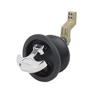 Perko 1092DP1BLK - Chiavistello per montaggio superficiale senza bloccaggio per superfici lisce e moquette, spessore 1/8" a 3/4", adatto a fori da 2-1/2" - 3/4" a 2-3/8", colore: Nero