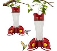 Perky-Pet 203CPBN-2 Mangiatoia per colibrì in vetro con posatoi, protezione integrata per formiche e api, decorazione da giardino per esterni, confezione da 2