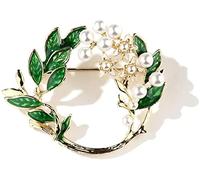 Perla Artificiale Gardenia Spilla Donna Fiore di Cristallo Vintage Hollow Party Wedding Pin Practical And Attractive