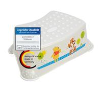 Perla Premium Sgabello Disney Winnie Puuh Stabile Sgabello per Bambini con Anti-rutsch-funktion Perl Bianco con Unico Venatura Individuale Piacevole Effetto Glitter
