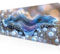 Perla Tappetino per Mouse da Gioco Grande Esteso 90x40 cm, XXL Waterproof Tappetino Gaming, Mouse Pad Blu, Tappetini Gaming con Base in Gomma Antiscivolo per Ufficio, Regalo Uomini PjY5815 3-1