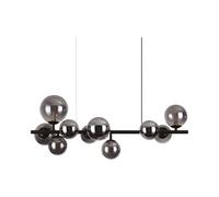 Sospensione Contemporanea Perlage Metallo Nero 10 Luci G9 3W 3000K Luce Calda