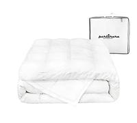 PERLARARA Piumino Letto Una Piazza E Mezza Primaverile Leggero, 100% solo Piumino Bianco, iDream Evolution 770 Light 200x200 cm, Piumone Piuma d'Oca per Primavera Estate