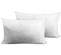 PERLARARA Set 2 Copricuscini Letto Copricuscino Anallergico in Cotone Fodere Cuscini Matrimoniale in Fiandra Copriguanciale con Cerniera Damascato