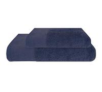 PERLARARA Set Asciugamani Viso e Bidet in Cotone, Morbidi e Confortevoli in Spugna 460 gr/mq, Asciugamano 60x110cm Ospite 40x60 cm - Notte 117