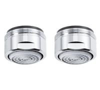 PERLATOR PER143497 SLC Spruzzatore a risparmio idrico in ottone M24, 2 pezzi, cromato