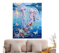 Perle Art con costiere con pietre preziose e strass come | Set di pittura con perline per adulti, per soggiorno, cucina, casa, dormitorio, feste e vacanze