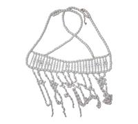 Perle Catena Del Corpo Strati Strass Petto Gioielli Multilayered Cristallo Catena Del Petto Per Le Donne Accessori Del