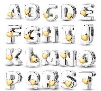 Perle Charm Placcate In Argento Serie Lettera Serie Di Lettere Artificiali Pendente Di Fascino Dell'amore Adatto Per Braccialetti Fai-da-te Gioielli Da Donna A,B,C,D,E,F,G,H,I,J,K,L,M,N,O,P,Q,R,S,T,U,