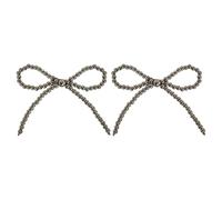 Perle Clip Piatto Archi Perline Forcina 2000s Balletcore Grappoli Ornamento Elegante Bowknot Perle Ornamento