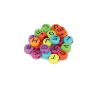 Perle DÃ© Alphabet 7mm colori vivaci 300 pezzi