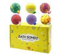 Perle da bagno colorate - 6 pezzi di bolle colorate profumate - palline da bagno per bambini con giocattoli luminosi al buio, per vasca da bagno, bagno, spa e asilo