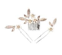 Perle da sposa fiore pettine for capelli fermagli for set graziosi copricapo a forcella for accessori di gioielli donna(J6357)