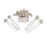 Perle da sposa fiore pettine for capelli fermagli for sposa set graziosi copricapo a forcella for accessori di gioielli da donna(J5903)