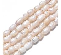 Perle d'acqua dolce piccole perle d'acqua dolce coltivate naturali perle d'acqua dolce irregolari ovali sciolte perline collana fabbricazione 3,5 ~ 6x3 ~ 4mm, 2 fili