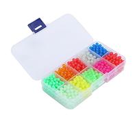 Perle del tappo luminoso perle colorate di blocchi da 1000 pezzi Accessori per la pesca ad alta riflettività Colori luminosi per la pesca in acqua salata di acqua dolce Materiale (Set di chiusura di